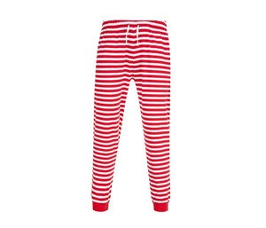 SF Men SF086 - UNISEX CUFFED LOUNGE PANTS Red / White Stripes