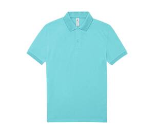 B&C BCU424 - Short-sleeved fine piqué poloshirt Meta Turquoise