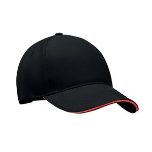GiftRetail MO6875 - SINGA 5 panel baseball cap Black/Red