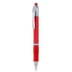 EgotierPro 23140 - Translucent Plastic Pen - Various Colors TRANSLUCENT Red