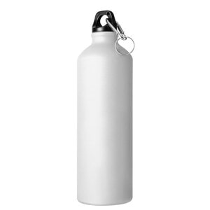 EgotierPro 33545 - 750ml Aluminum Bottle with Carabiner Keyring MATT