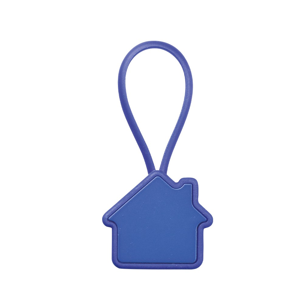 EgotierPro 36035 - Aluminum House-Shaped Keychain with Silicone ROOF