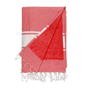 EgotierPro 36082 - Excellent Superfunctional Terry Pareo Towel MAUI Red