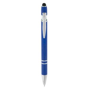 EgotierPro 37513 - Aluminum Pen with Rubber Finish & Touch Pointer EVEN Blue