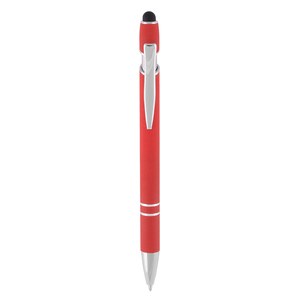 EgotierPro 37513 - Aluminum Pen with Rubber Finish & Touch Pointer EVEN Red