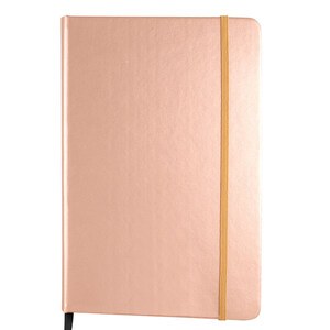 EgotierPro 38008 - A5 Metallic PU Cover Notebook, 80 Sheets LUMINE ROCLMETAL