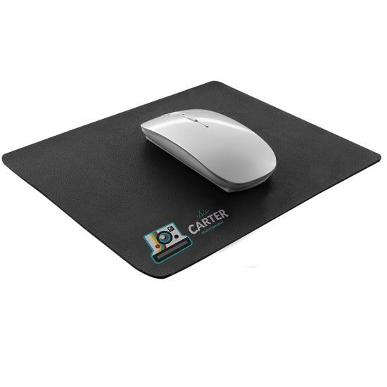 EgotierPro 38514 - Black PU Mouse Pad DESK