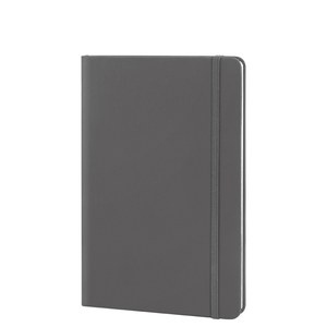 EgotierPro 39567 - A5 Notebook with PU Cover & Elastic Band, 96 Cream Striped Sheets LINED