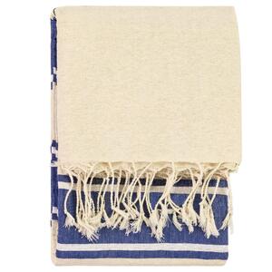 EgotierPro 52002 - Organic Cotton Pareo Towel 90x180cm GOTS JAVA AZBL