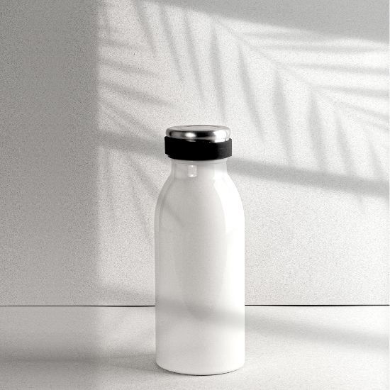 EgotierPro 52077 - 350 ml Double Wall Stainless Bottle PLUM