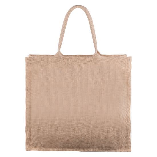 EgotierPro 52508 - Jute Bag with Cotton Webbing Handles AMAY