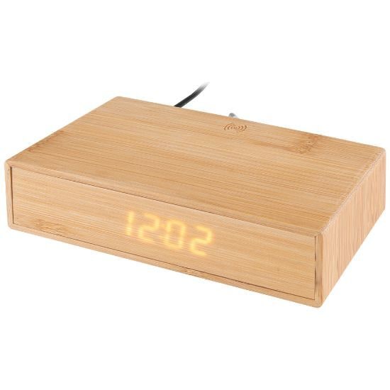 EgotierPro 52520 - Wireless Charging Alarm Clock with Temperature ANETO