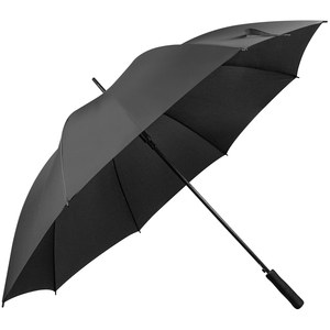 EgotierPro 52517 - 131cm Pongee Umbrella with Fiberglass Ribs MOOSE Black