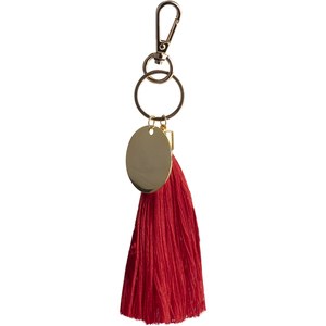 EgotierPro 53026 - Metal Key Ring with Carabiner & Pompom POM-POM