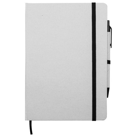EgotierPro 53536 - A5 Notebook with Recycled Pen & Band MIRAKA