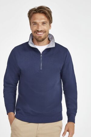 SOLS 47300 - SCOTT Mens Trucker Neck Sweatshirt (1/4 Zip)