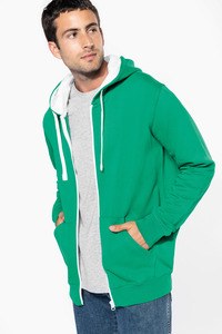 Kariban K466 - Contrast hooded full zip sweatshirt