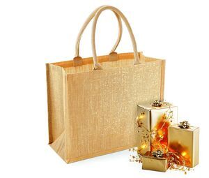 Westford mill WM437 - Glitter Burlap Shopping Bag