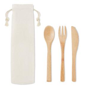 GiftRetail MO9786 - SETBOO Bamboo cutlery set