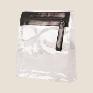 EgotierPro 34026 - Transparent PVC Bag with Zip, 3 Colors AGATHA