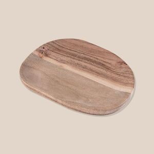 EgotierPro 52552 - Acacia Wood Oval-Shaped Serving Tray IZARO