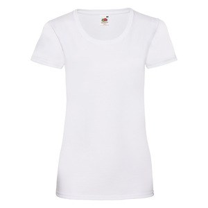 EgotierPro VALUE T WHITE LADIES - 100% COTTON SHORT-SLEEVED T-SHIRT VALUE WHITE WOMAN