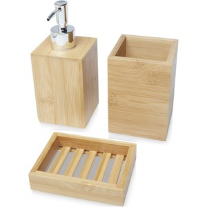 GiftRetail 126195 - Hedon 3-piece bamboo bathroom set