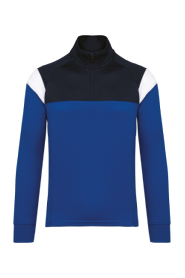 Adult zipped neck training top - Dark Royal Blue / Navy